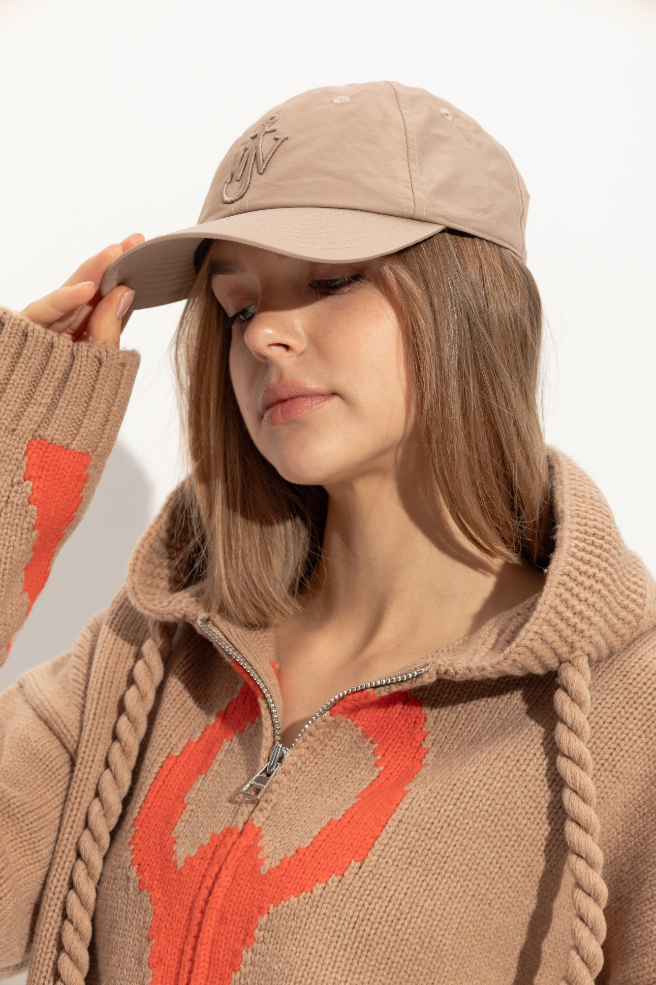 帽子・その他 Baseball Cap - J.W. Anderson - Wool - Beige JW Anderson Baseball Cap | Men's Accessorie | Vitkac